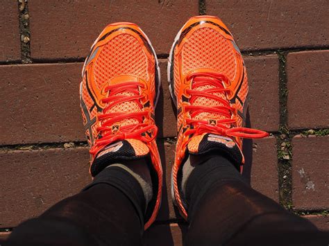 orange workoutshoes or gym shoes.